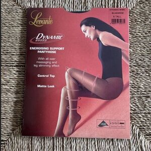 Levante DYNAMIC Sheer Control Top NAVY BLUE NEW Pantyhose Size XL